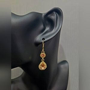 Napier gold earrings with gold stones